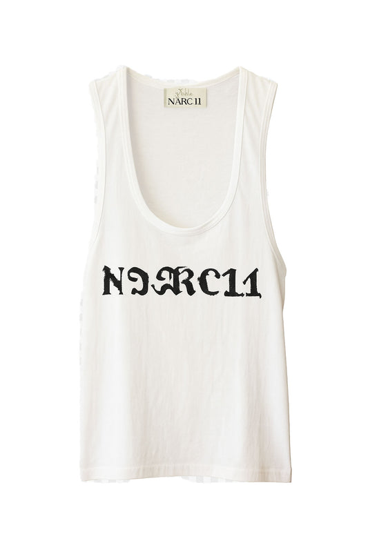 White Sleeveless Tank Top “N°ARC.11”
