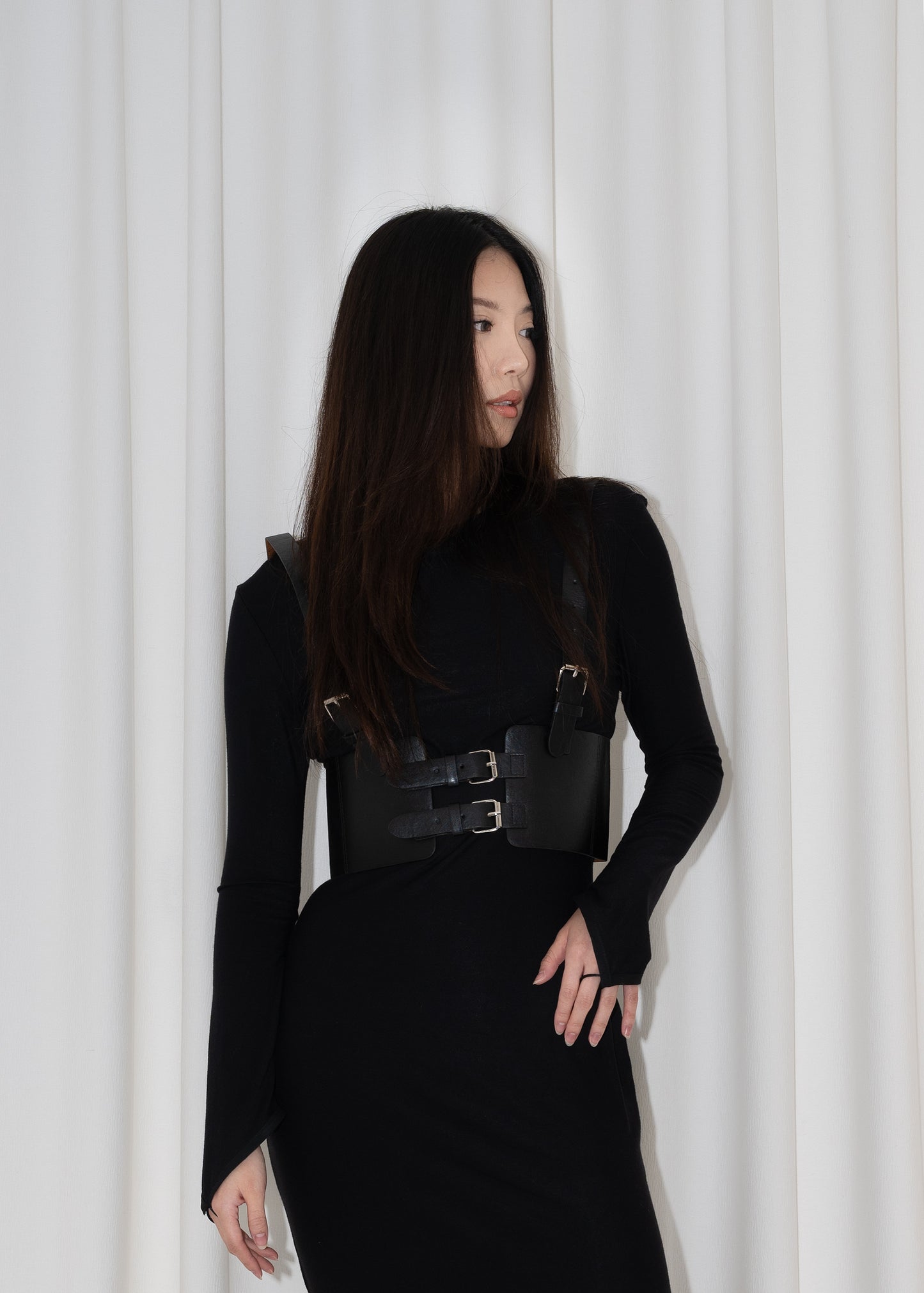 Black Leather Waist Corset