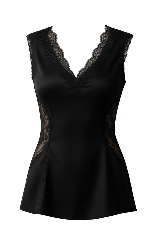Éclipse Noire — Black Lace Bodysuit