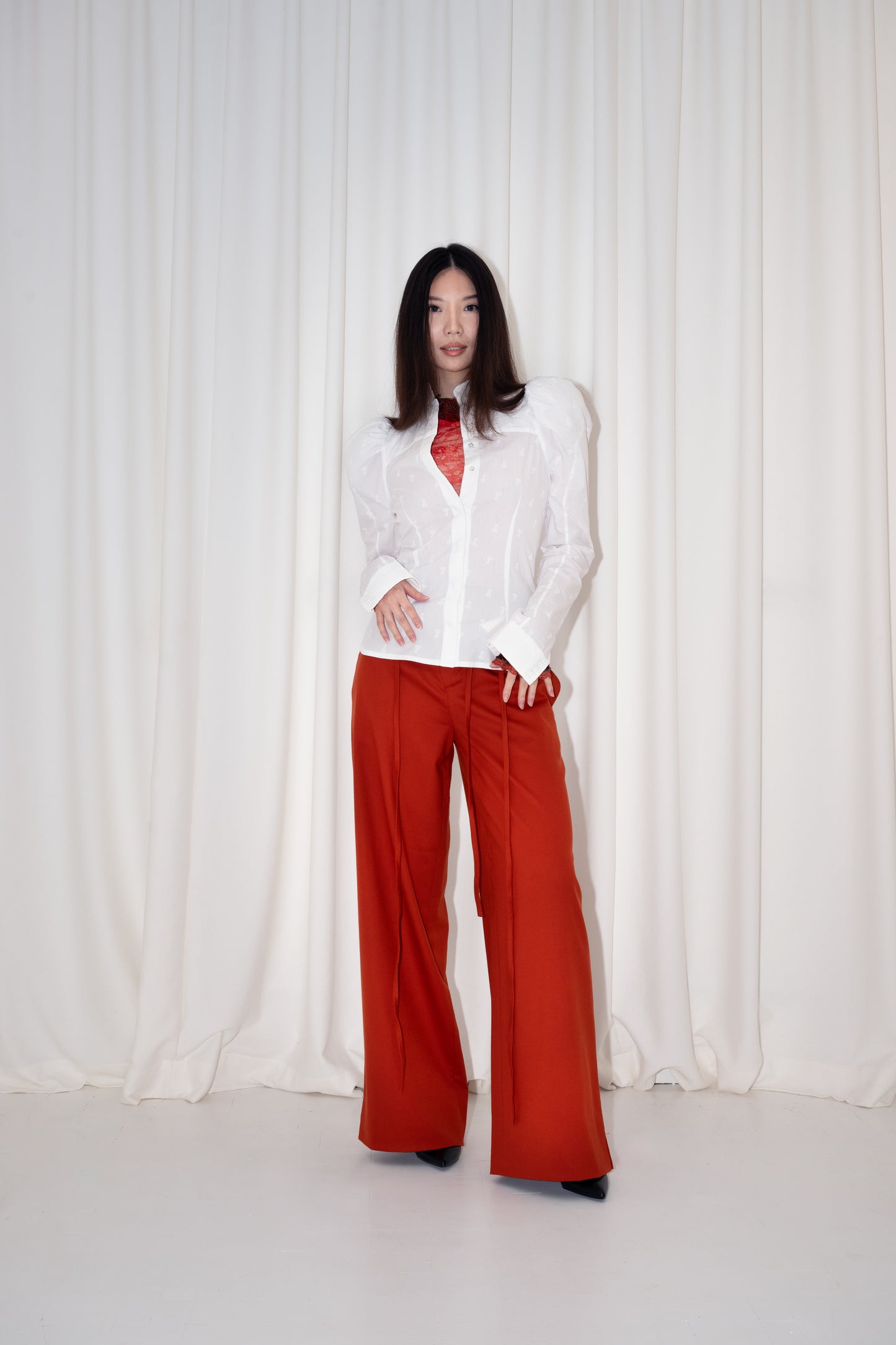 Red Tailored Pants
