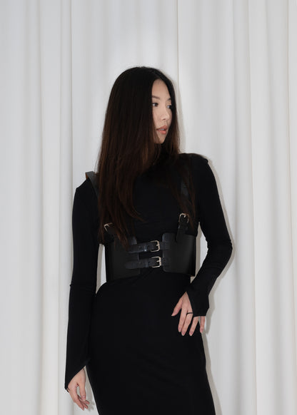 Long Black Knit Dress